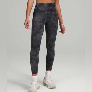Lululemon sz 6 Wunder Train High-Rise Tight 25" Diamond Dye Pitch Grey Graphite